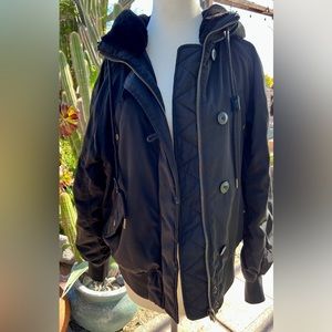 H&M black bomber jacket